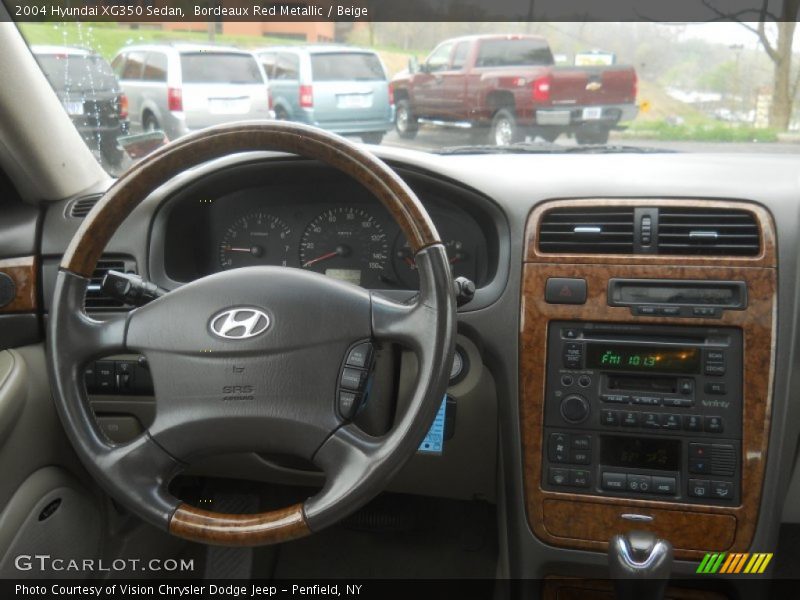Bordeaux Red Metallic / Beige 2004 Hyundai XG350 Sedan