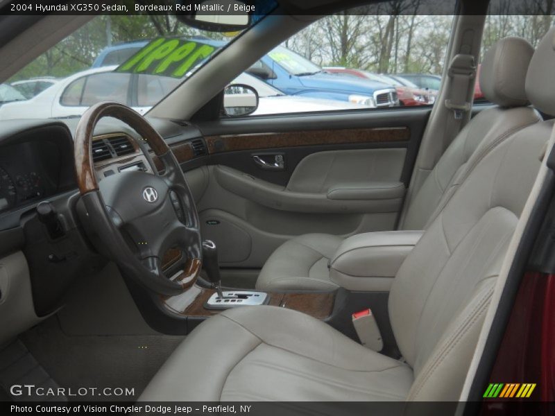 Bordeaux Red Metallic / Beige 2004 Hyundai XG350 Sedan