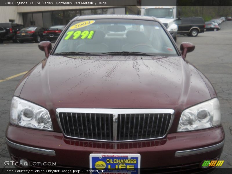 Bordeaux Red Metallic / Beige 2004 Hyundai XG350 Sedan