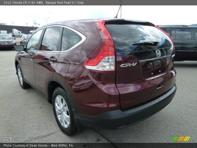 Basque Red Pearl II / Gray 2012 Honda CR-V EX 4WD