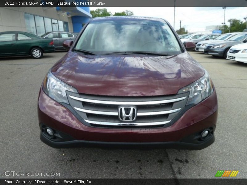 Basque Red Pearl II / Gray 2012 Honda CR-V EX 4WD