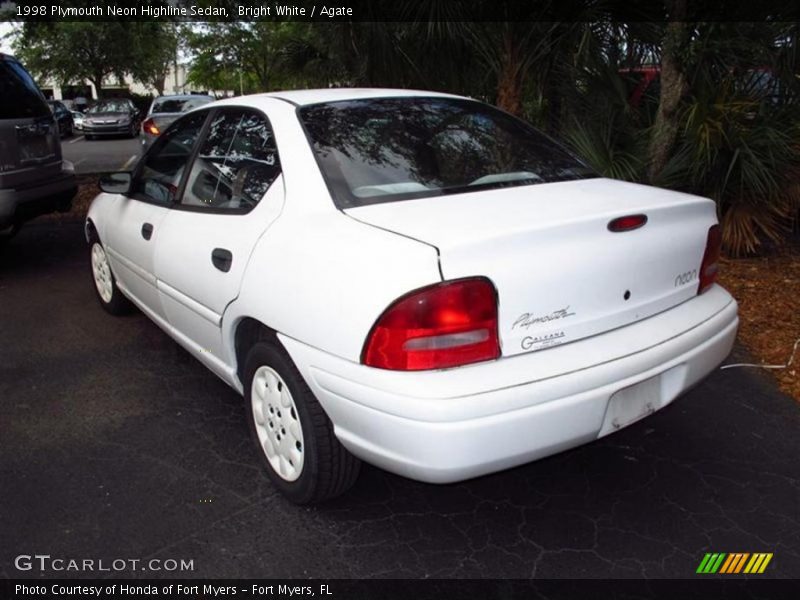 Bright White / Agate 1998 Plymouth Neon Highline Sedan