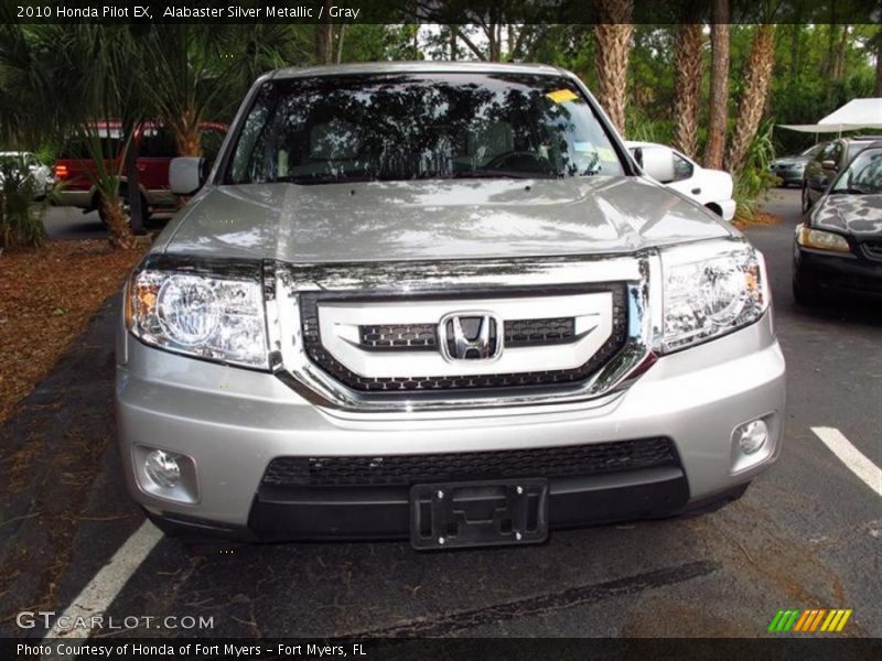 Alabaster Silver Metallic / Gray 2010 Honda Pilot EX