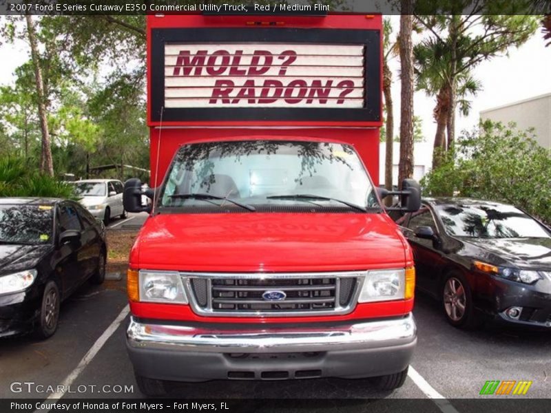 Red / Medium Flint 2007 Ford E Series Cutaway E350 Commercial Utility Truck