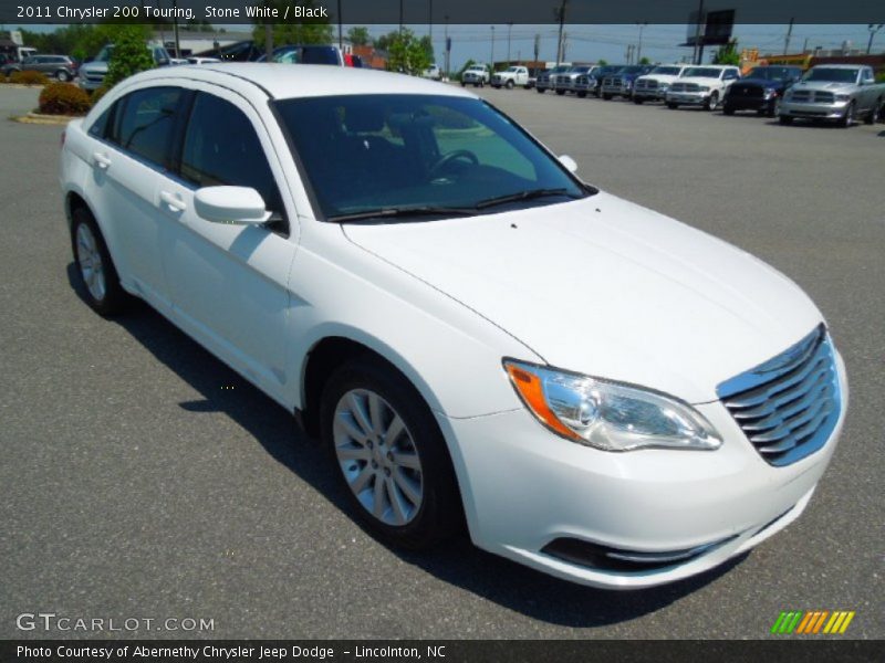 Stone White / Black 2011 Chrysler 200 Touring