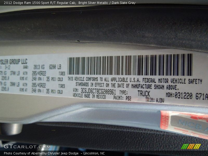 PS2 - 2012 Dodge Ram 1500 Sport R/T Regular Cab