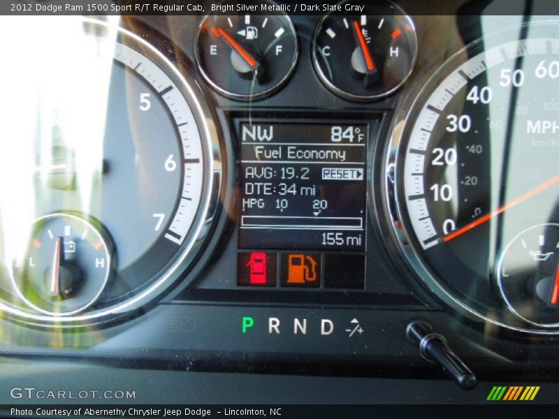 Bright Silver Metallic / Dark Slate Gray 2012 Dodge Ram 1500 Sport R/T Regular Cab