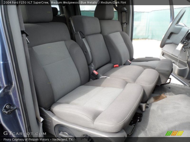 Medium Wedgewood Blue Metallic / Medium/Dark Flint 2004 Ford F150 XLT SuperCrew