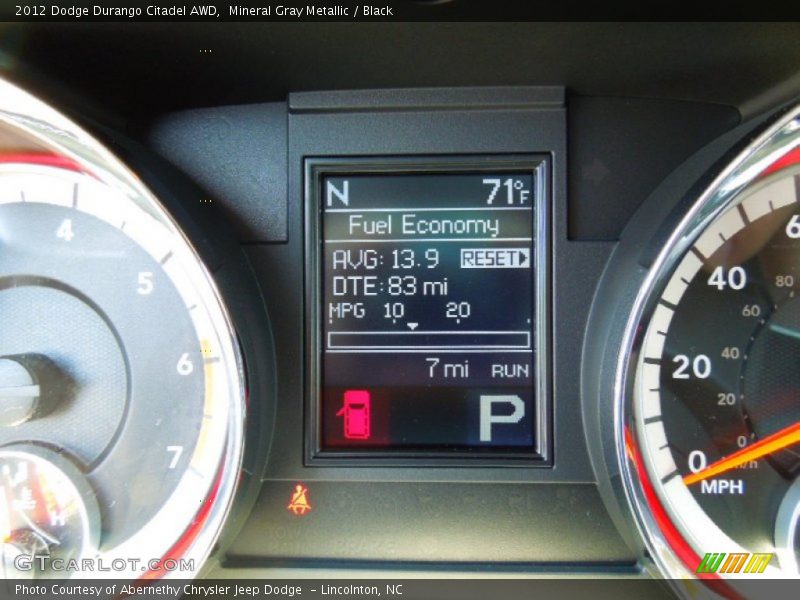 Mineral Gray Metallic / Black 2012 Dodge Durango Citadel AWD