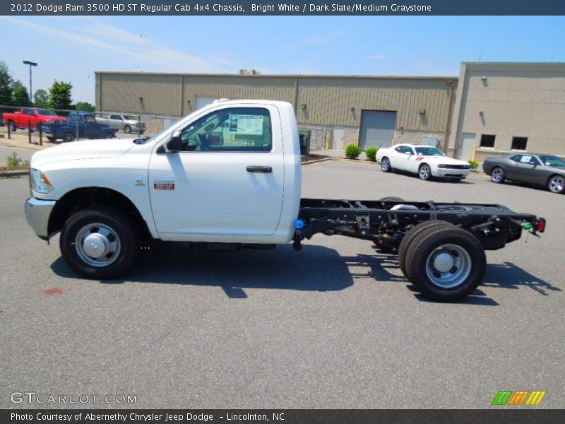 Bright White / Dark Slate/Medium Graystone 2012 Dodge Ram 3500 HD ST Regular Cab 4x4 Chassis