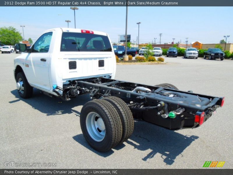 Bright White / Dark Slate/Medium Graystone 2012 Dodge Ram 3500 HD ST Regular Cab 4x4 Chassis