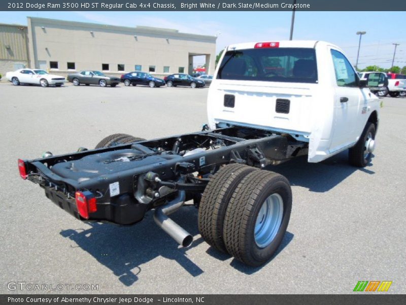 Bright White / Dark Slate/Medium Graystone 2012 Dodge Ram 3500 HD ST Regular Cab 4x4 Chassis