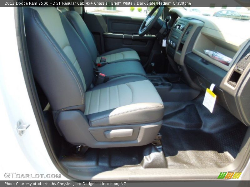 Bright White / Dark Slate/Medium Graystone 2012 Dodge Ram 3500 HD ST Regular Cab 4x4 Chassis