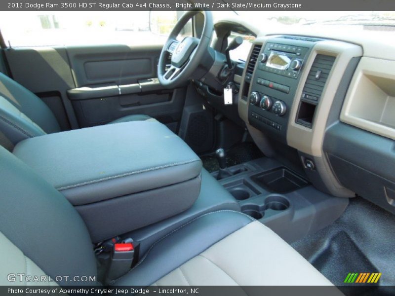 Bright White / Dark Slate/Medium Graystone 2012 Dodge Ram 3500 HD ST Regular Cab 4x4 Chassis
