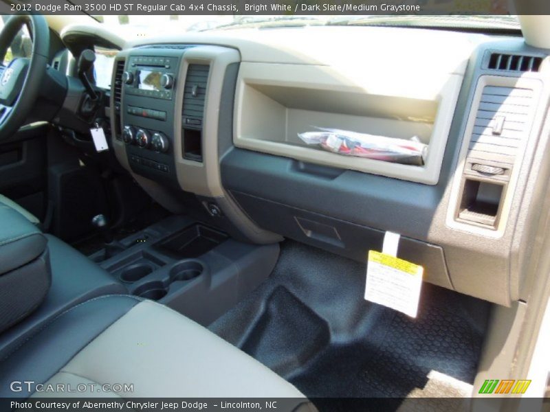 Bright White / Dark Slate/Medium Graystone 2012 Dodge Ram 3500 HD ST Regular Cab 4x4 Chassis
