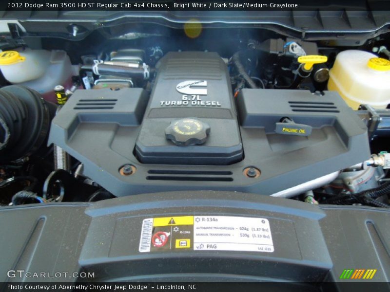 Bright White / Dark Slate/Medium Graystone 2012 Dodge Ram 3500 HD ST Regular Cab 4x4 Chassis