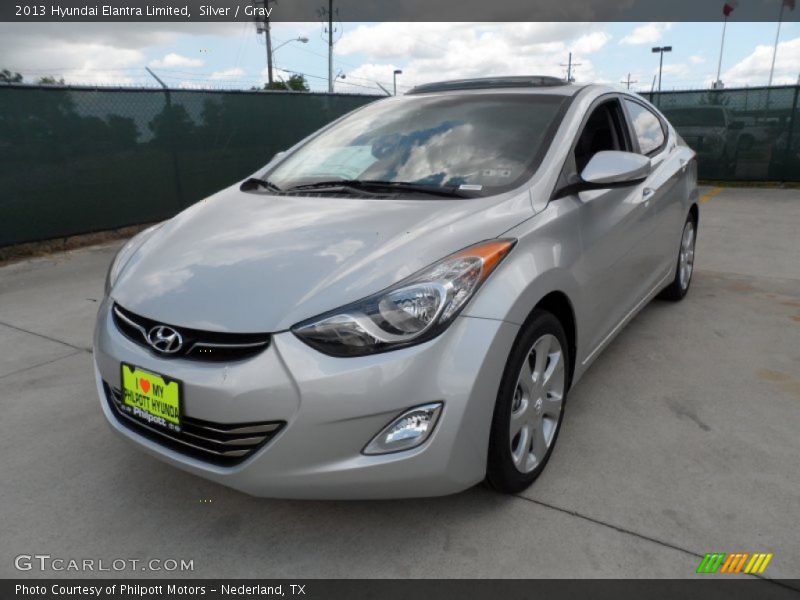 Silver / Gray 2013 Hyundai Elantra Limited