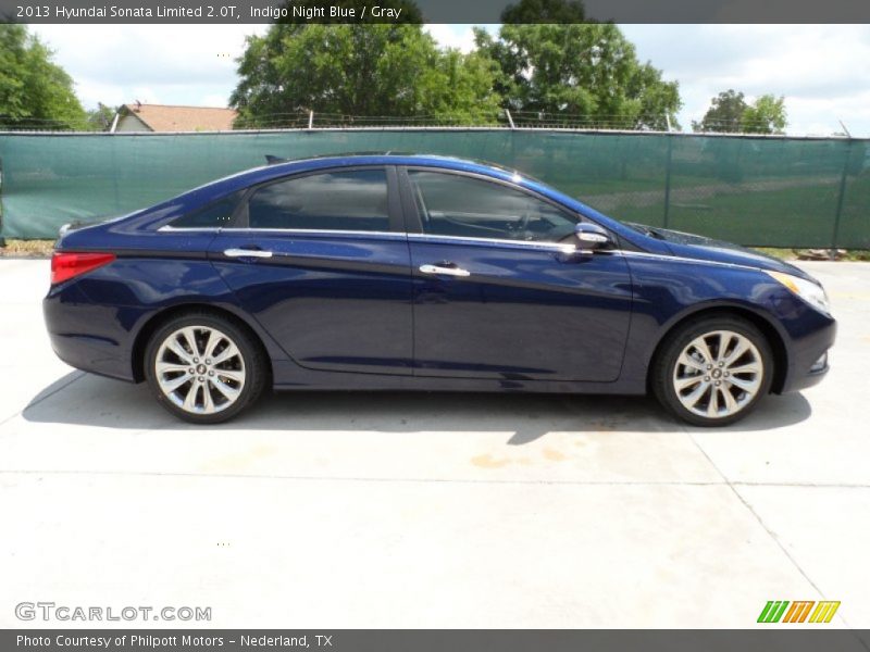 Indigo Night Blue / Gray 2013 Hyundai Sonata Limited 2.0T