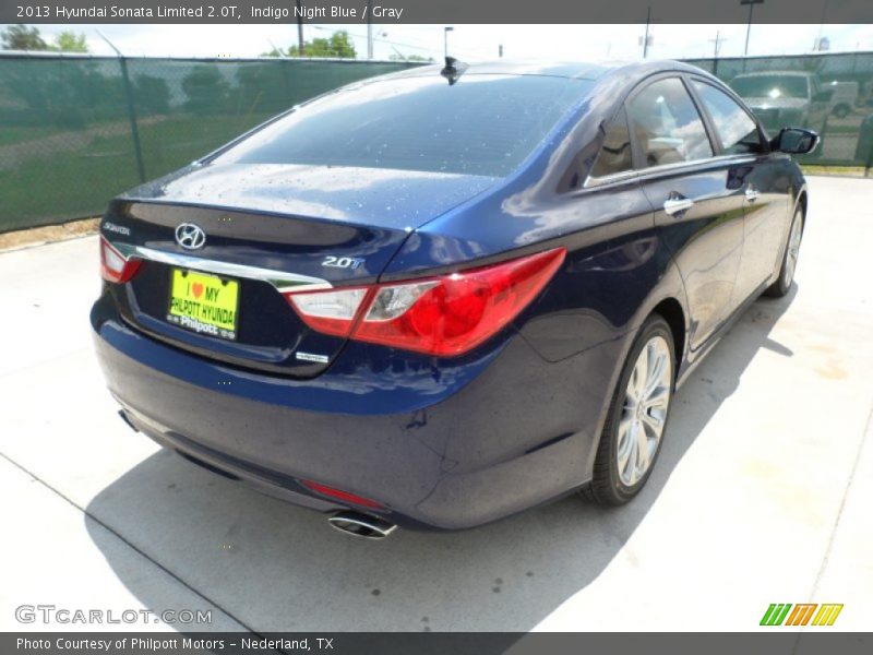 Indigo Night Blue / Gray 2013 Hyundai Sonata Limited 2.0T