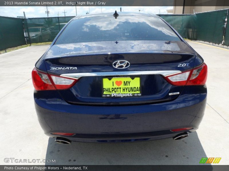 Indigo Night Blue / Gray 2013 Hyundai Sonata Limited 2.0T