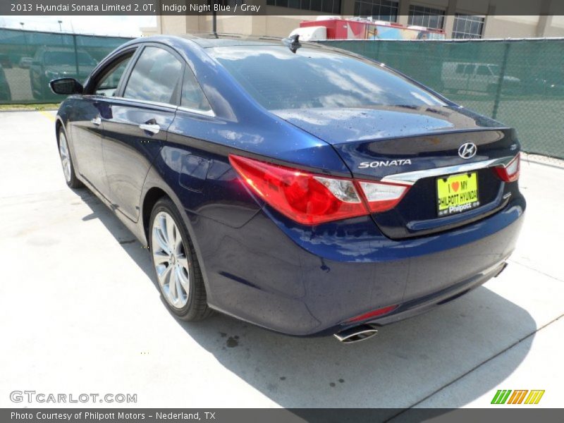 Indigo Night Blue / Gray 2013 Hyundai Sonata Limited 2.0T