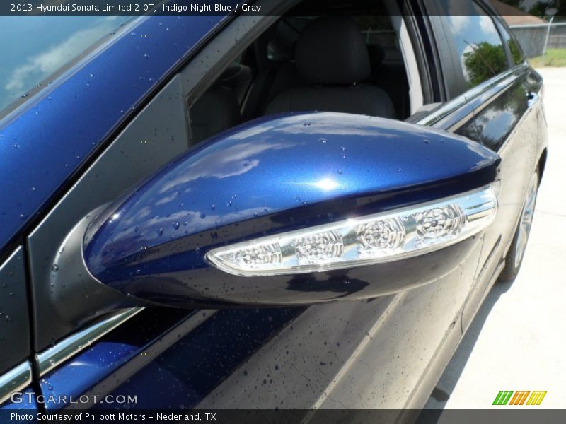 Indigo Night Blue / Gray 2013 Hyundai Sonata Limited 2.0T