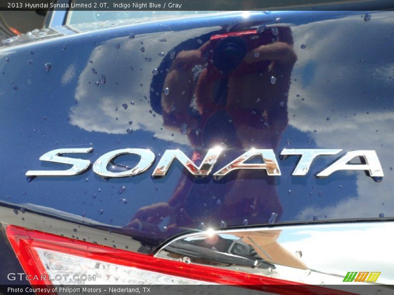 Indigo Night Blue / Gray 2013 Hyundai Sonata Limited 2.0T