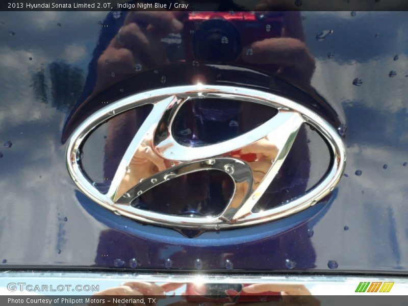 Indigo Night Blue / Gray 2013 Hyundai Sonata Limited 2.0T