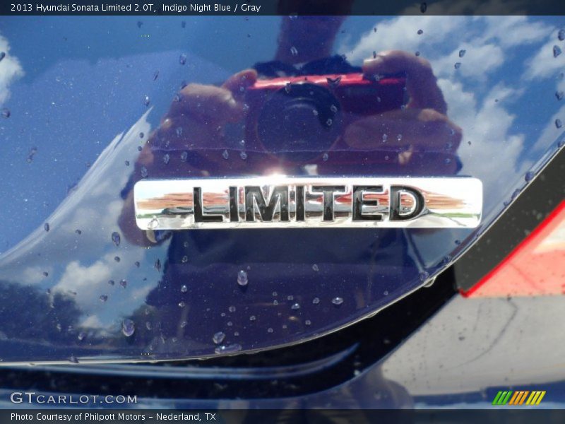 Indigo Night Blue / Gray 2013 Hyundai Sonata Limited 2.0T