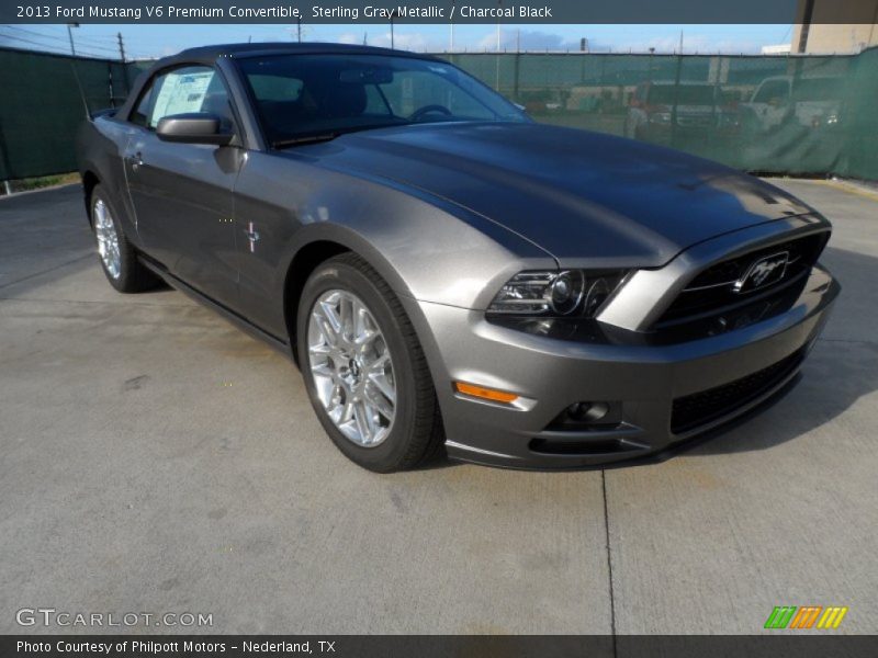 Sterling Gray Metallic / Charcoal Black 2013 Ford Mustang V6 Premium Convertible