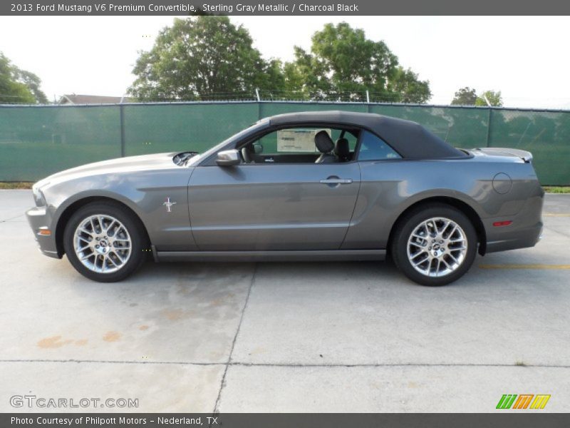 Sterling Gray Metallic / Charcoal Black 2013 Ford Mustang V6 Premium Convertible