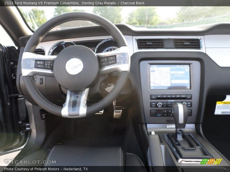 Sterling Gray Metallic / Charcoal Black 2013 Ford Mustang V6 Premium Convertible