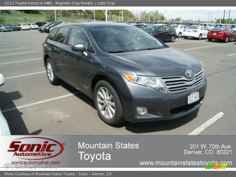 Magnetic Gray Metallic / Light Gray 2011 Toyota Venza I4 AWD