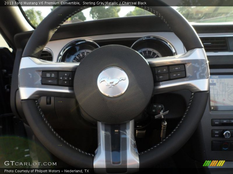 Sterling Gray Metallic / Charcoal Black 2013 Ford Mustang V6 Premium Convertible