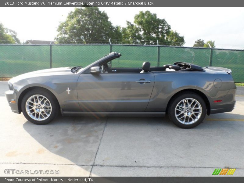 Sterling Gray Metallic / Charcoal Black 2013 Ford Mustang V6 Premium Convertible