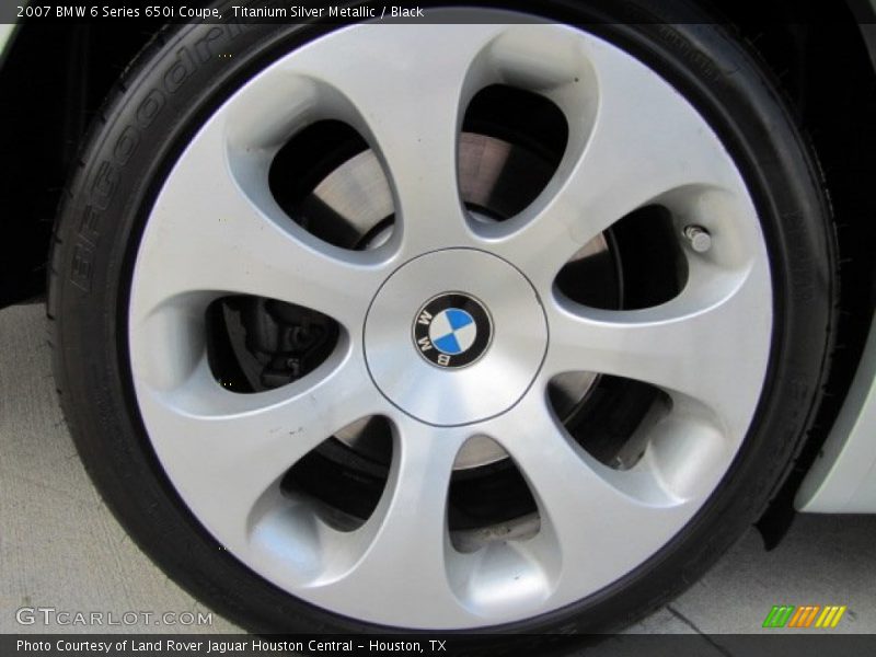 Titanium Silver Metallic / Black 2007 BMW 6 Series 650i Coupe