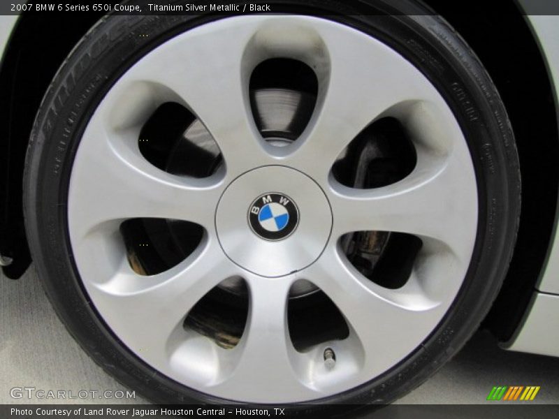 Titanium Silver Metallic / Black 2007 BMW 6 Series 650i Coupe
