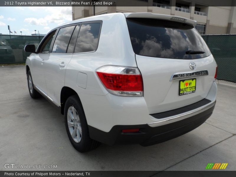 Blizzard White Pearl / Sand Beige 2012 Toyota Highlander V6