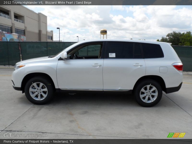 Blizzard White Pearl / Sand Beige 2012 Toyota Highlander V6