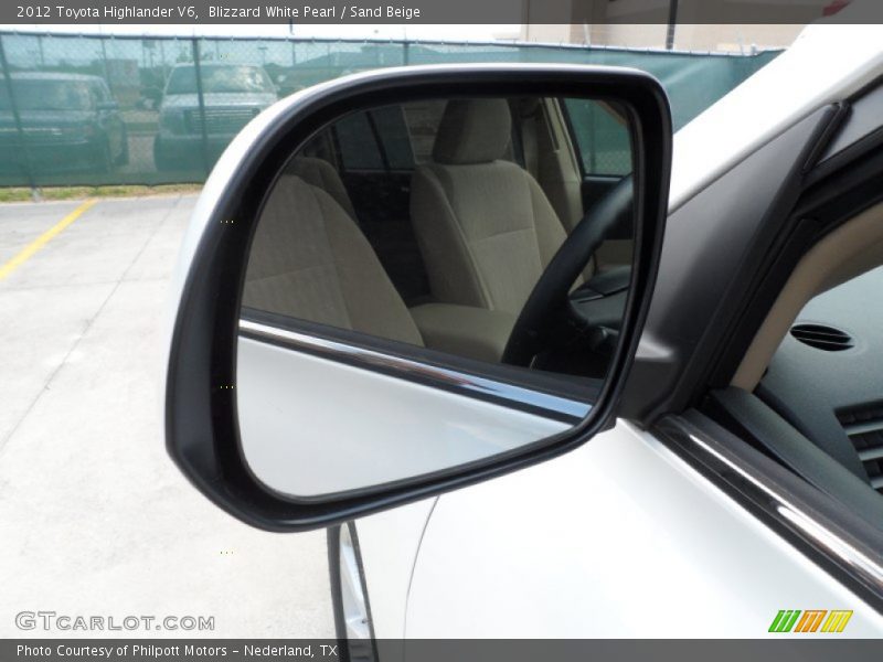 Blizzard White Pearl / Sand Beige 2012 Toyota Highlander V6
