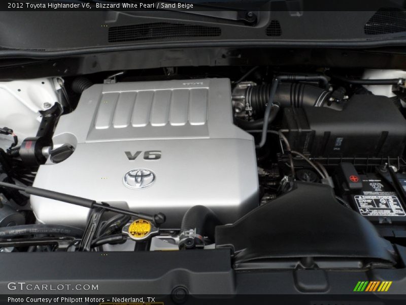 Blizzard White Pearl / Sand Beige 2012 Toyota Highlander V6