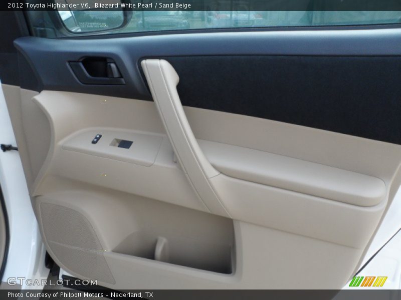 Blizzard White Pearl / Sand Beige 2012 Toyota Highlander V6