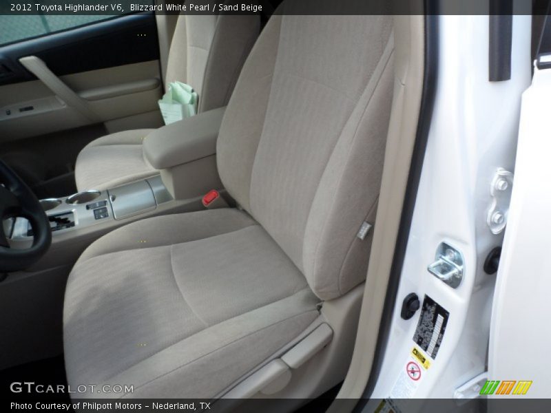 Blizzard White Pearl / Sand Beige 2012 Toyota Highlander V6
