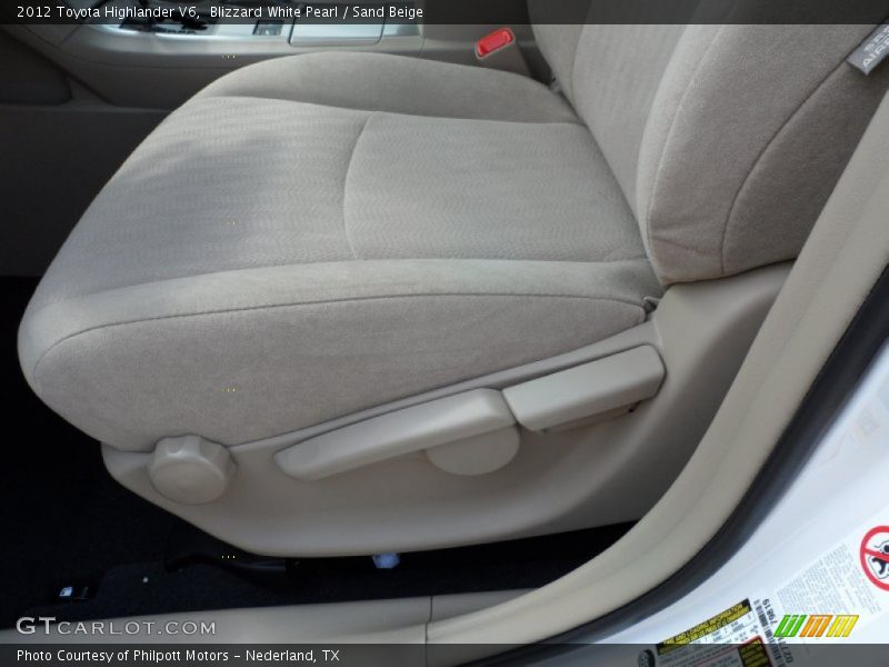 Blizzard White Pearl / Sand Beige 2012 Toyota Highlander V6