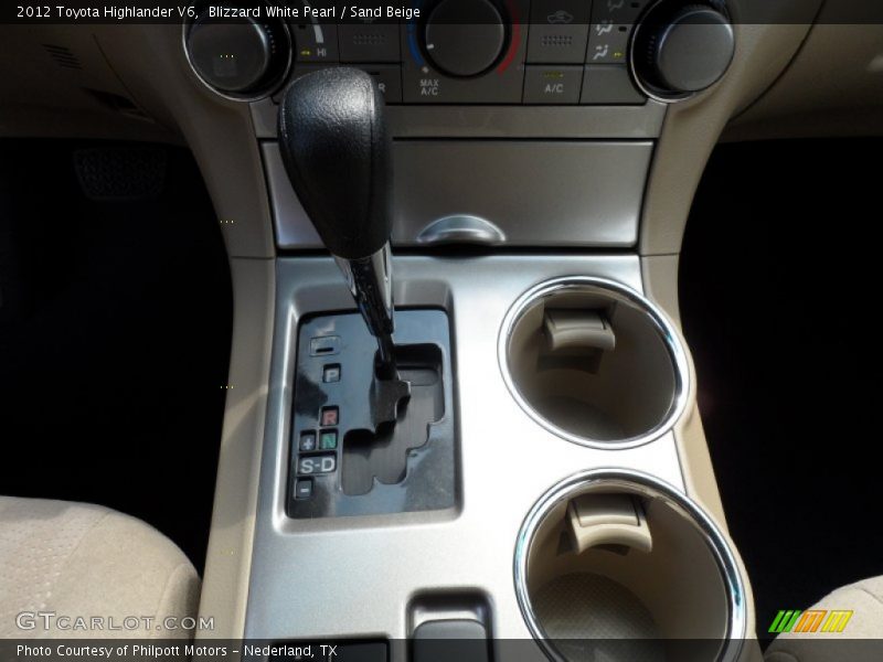 Blizzard White Pearl / Sand Beige 2012 Toyota Highlander V6