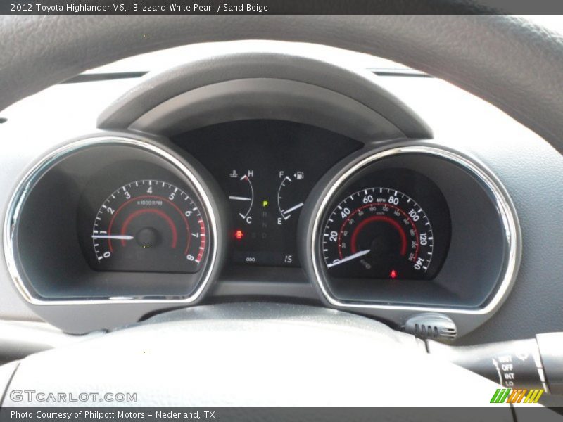 Blizzard White Pearl / Sand Beige 2012 Toyota Highlander V6