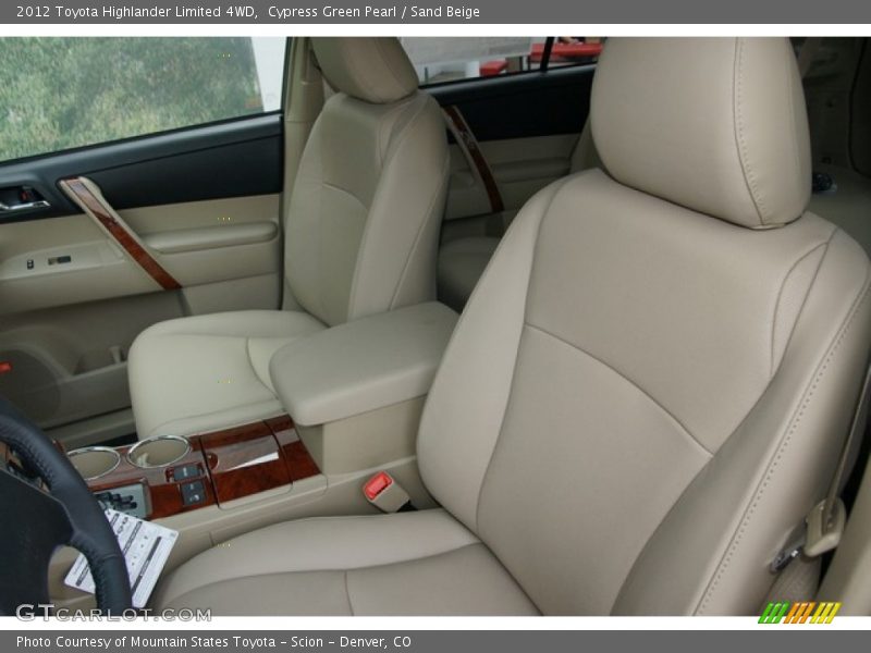 Cypress Green Pearl / Sand Beige 2012 Toyota Highlander Limited 4WD