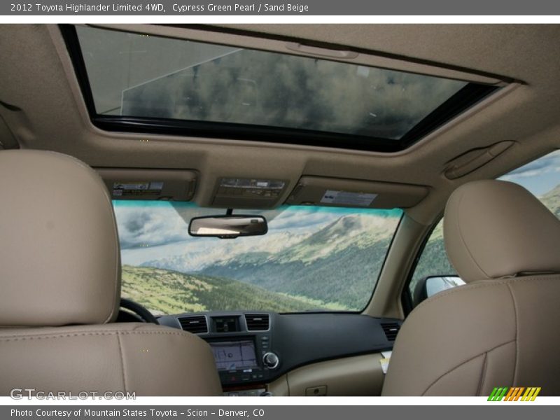 Cypress Green Pearl / Sand Beige 2012 Toyota Highlander Limited 4WD