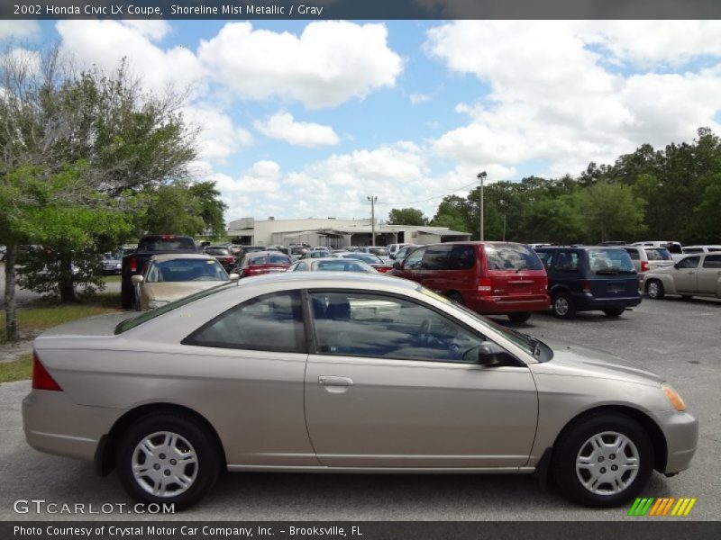 Shoreline Mist Metallic / Gray 2002 Honda Civic LX Coupe