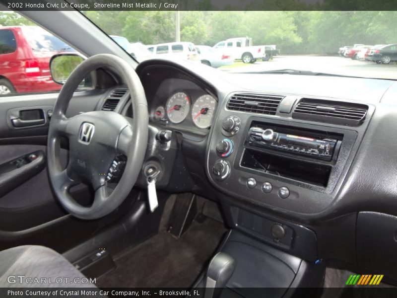 Shoreline Mist Metallic / Gray 2002 Honda Civic LX Coupe